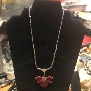 Sarah Coventry continental red lucite necklace